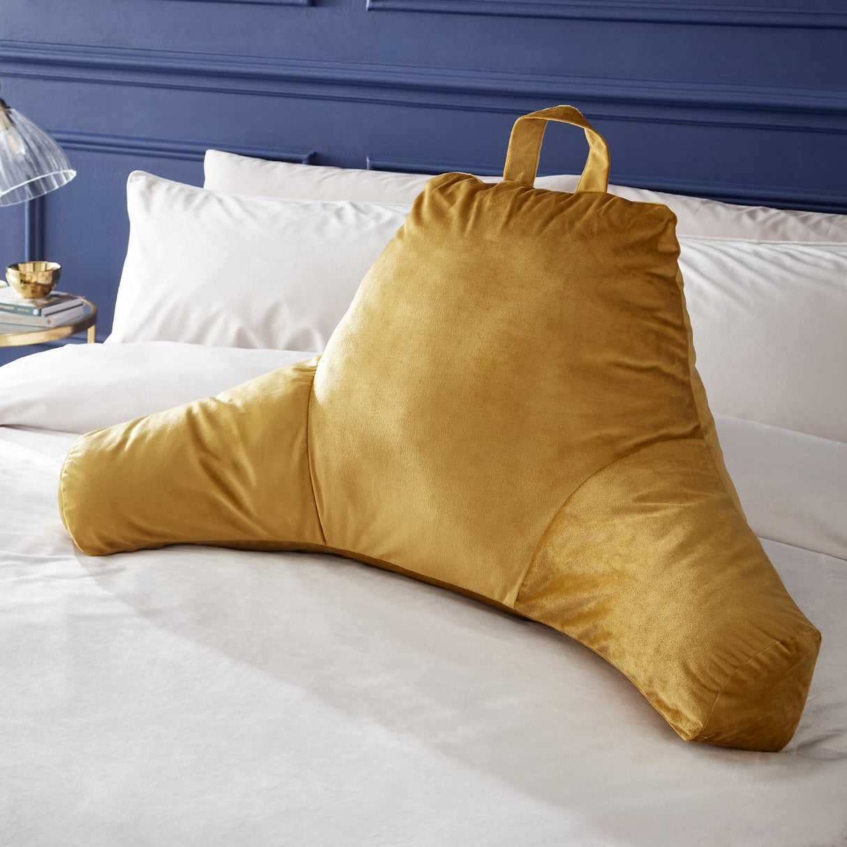 Catherine Lansfield Kingsley Cuddle Cushion Filled Back Support - Kingsley Chair Cushion Ochre