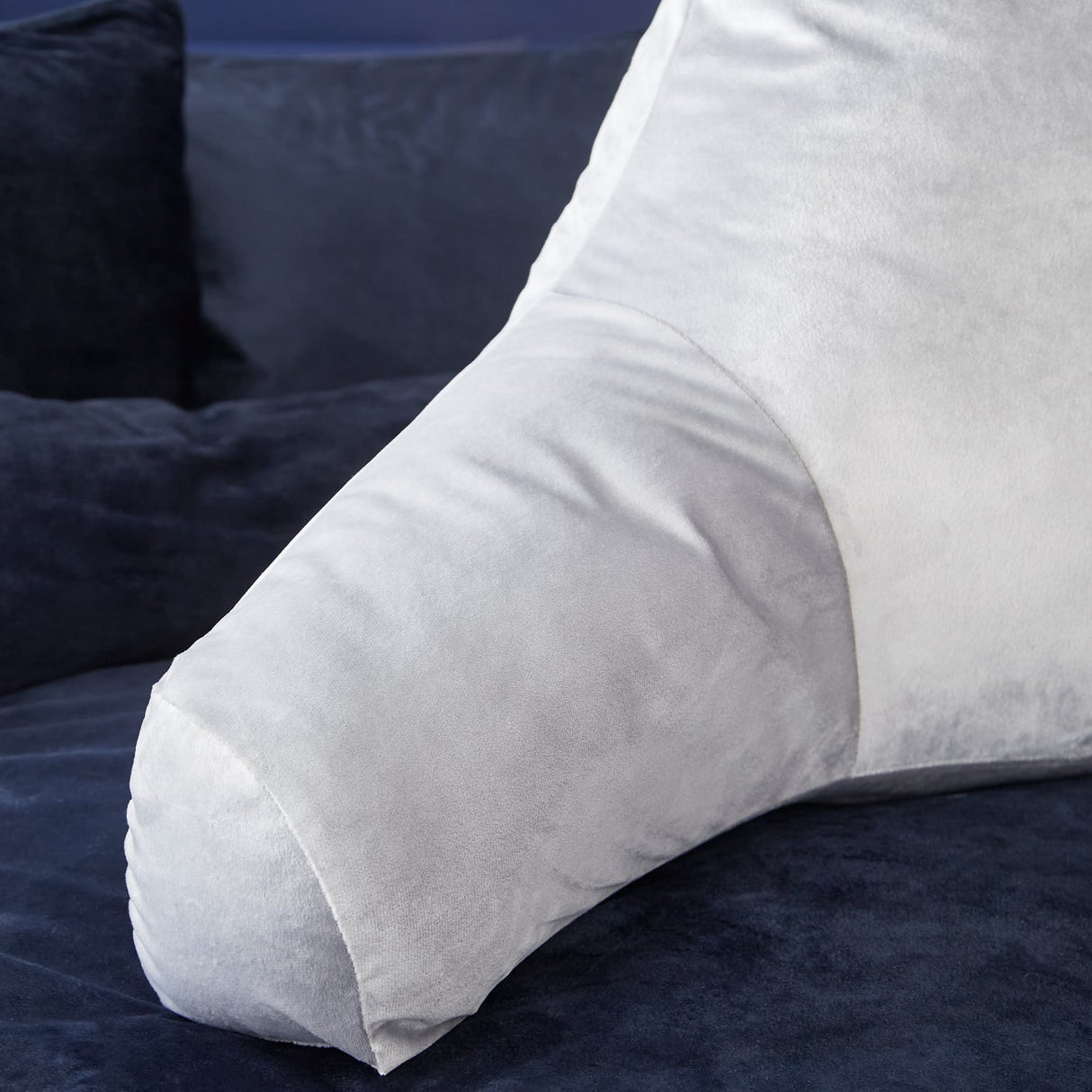 Catherine Lansfield Kingsley Cuddle Cushion Filled Back Support - Kingsley Chair Cushion Silver