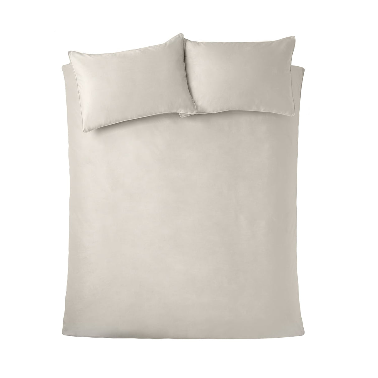Catherine Lansfield Kingsley Matt Cream Velvet Duvet Cover Bedding Set - Kingsley Duvet Set Cream