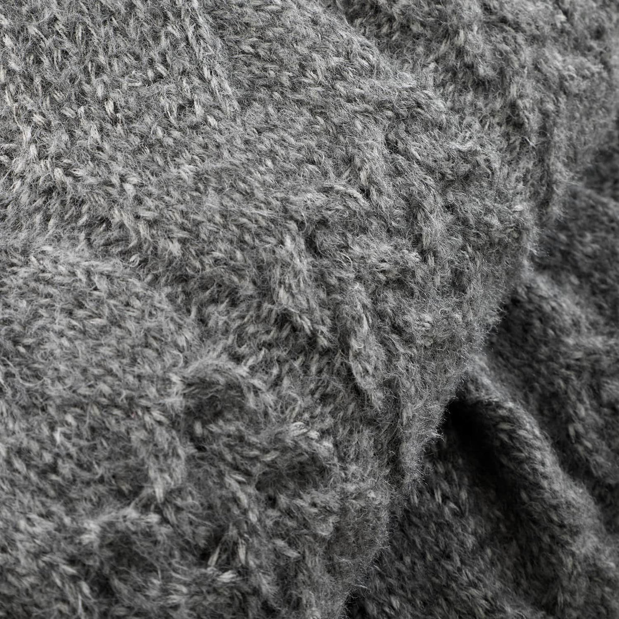 Bianca Cable Knit Cosy Throw 150cm x 200cm - Cable Knit Grey Throw