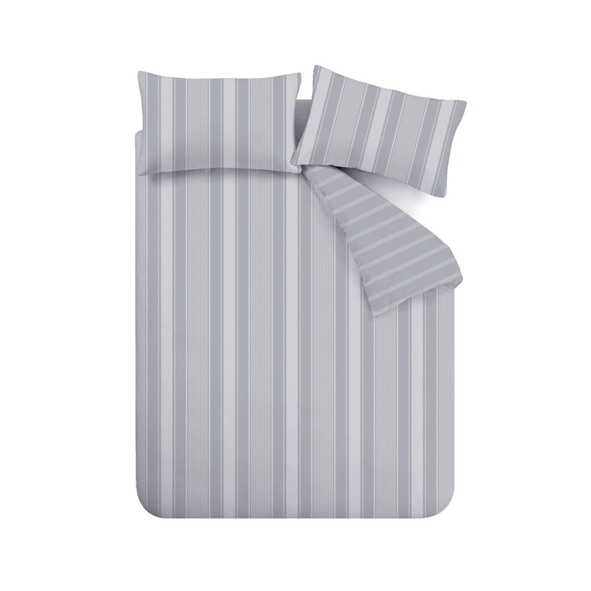 Bianca Ticking Stripe Brushed Cotton Flannelette Duvet Cover Set - Brushed Ticking Stripe Duvet Set