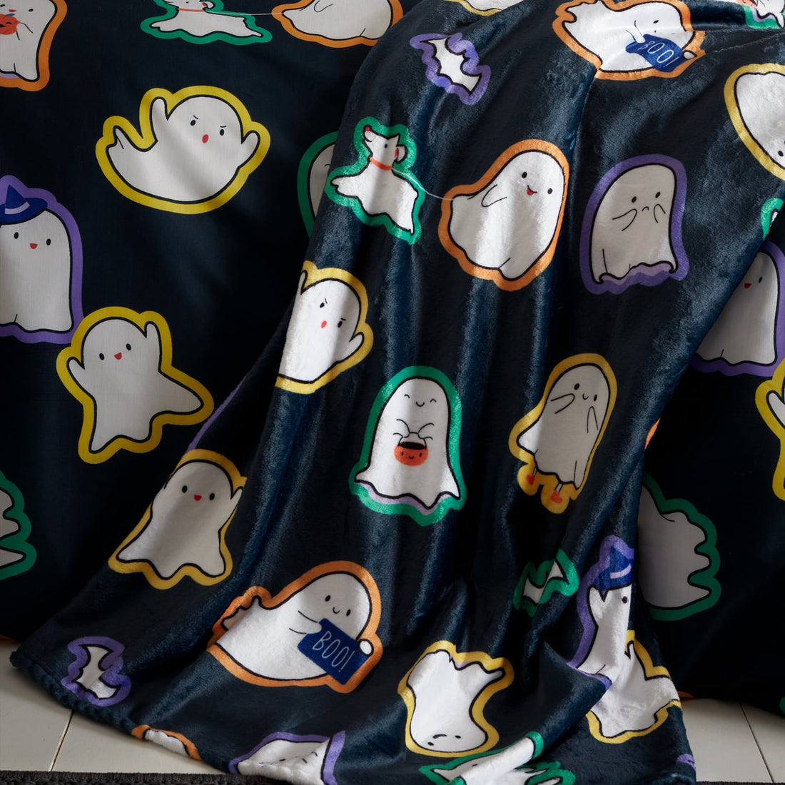 Catherine Lansfield Halloween Ghosts Throw Blanket