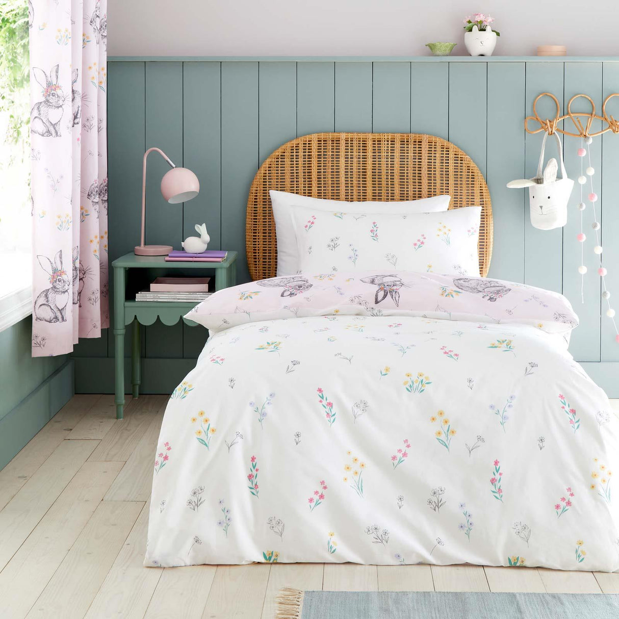 Bunny Tails Ditsy Flower Duvet Cover Set by Catherine Lansfield