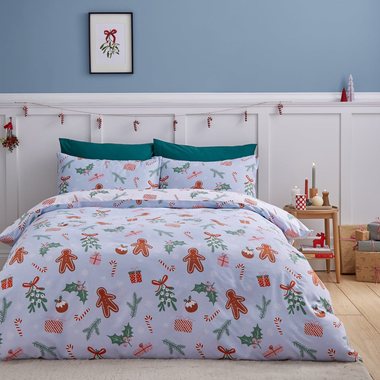 Catherine Lansfield Christmas Gingerbread Duvet Cover Set - Christmas Gingerbread Duvet Set