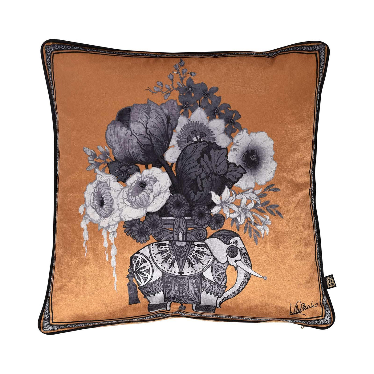 Laurence Llewelyn-Bowen Generous Elephant Gold Filled Cushion