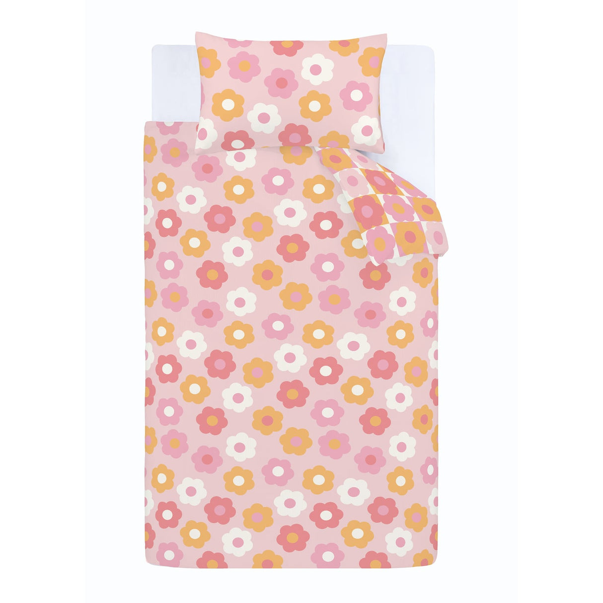 Catherine Lansfield Retro Daisy Duvet Cover Set - Retro Daisy Duvet Set