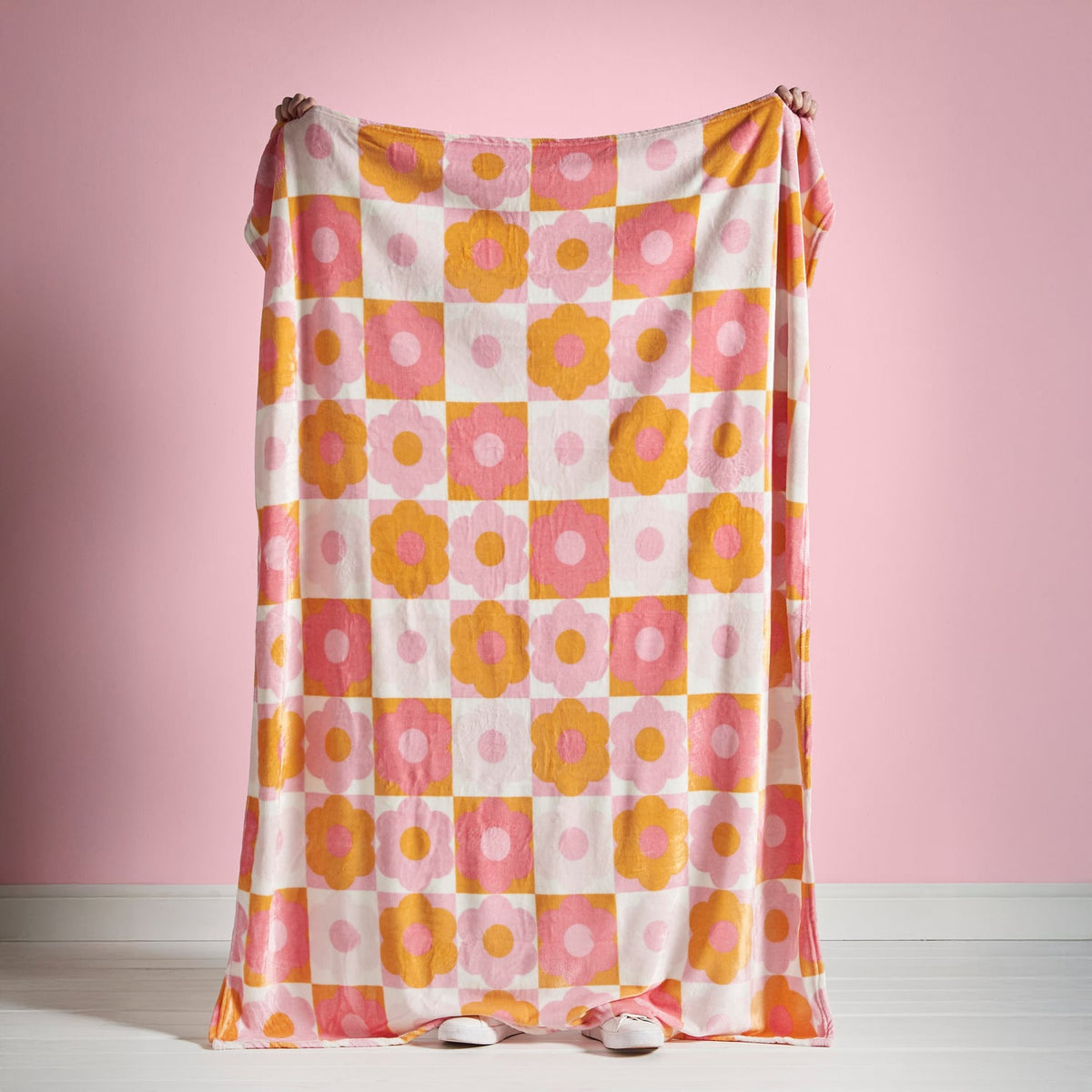 Catherine Lansfield Retro Daisy Cosy Throw - Retro Daisy Throw