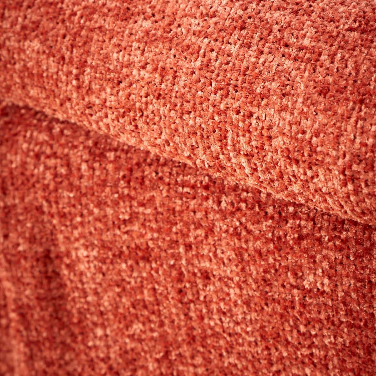 Catherine Lansfield Wilson Plain Cosy Throw 130cm x 170cm - Wilson Chenille Throw Terracotta