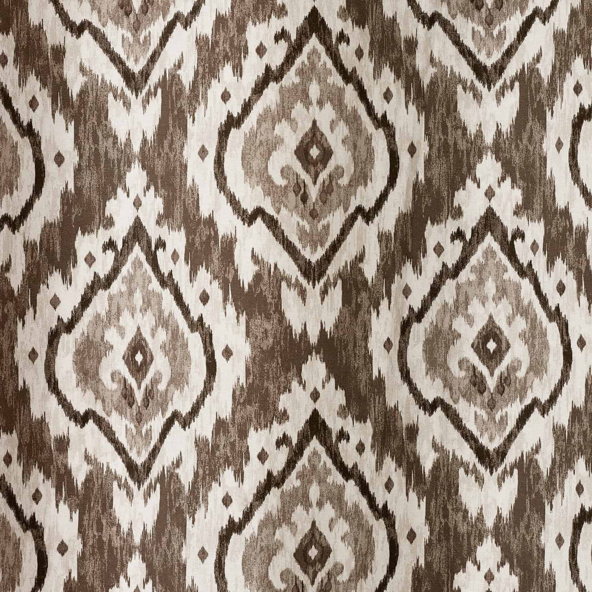 Pineapple Elephant Suri Geo Lined Eyelet Curtains - Natural Polycotton - Suri Curtains Natural