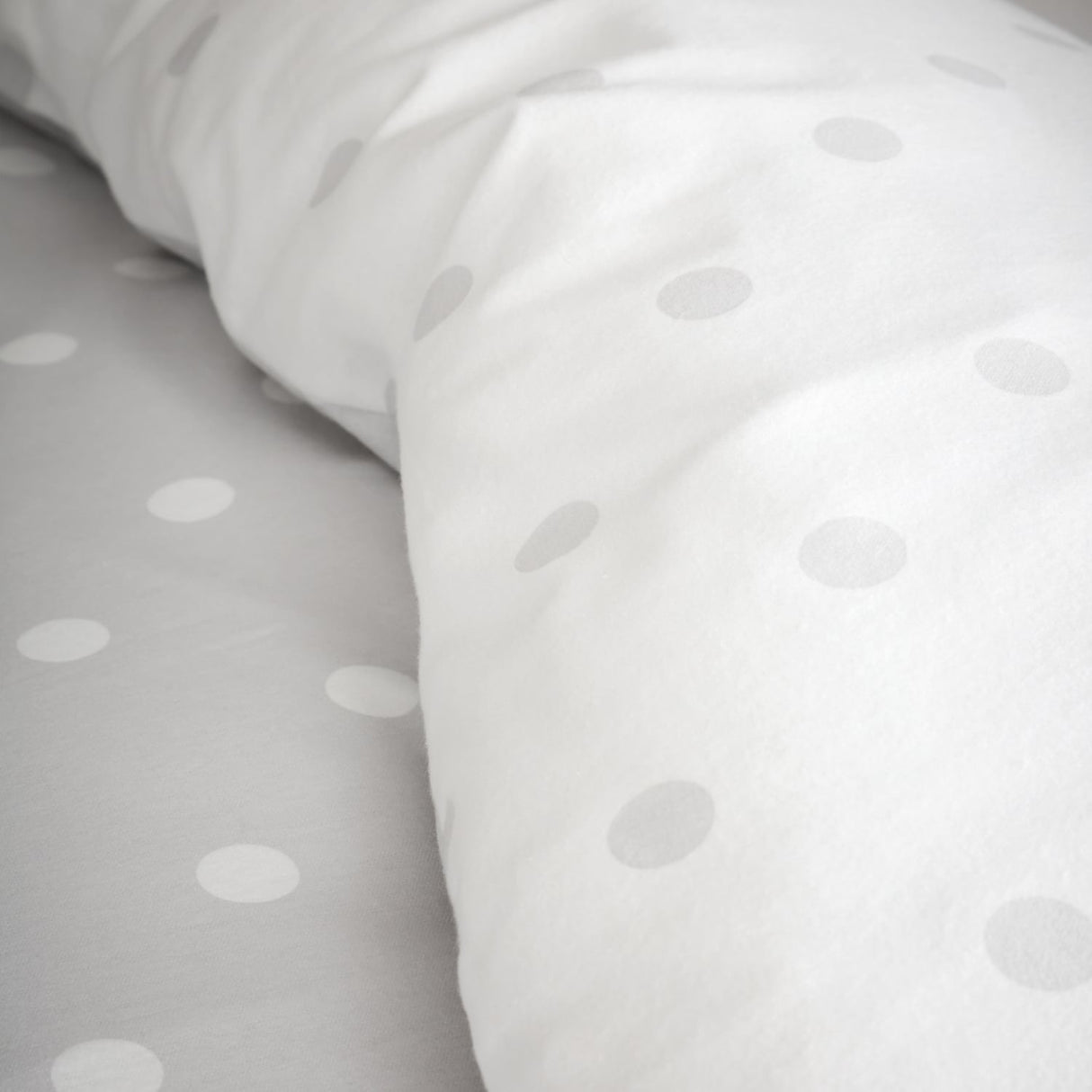 Catherine Lansfield Brushed Polka Dot Duvet Cover Set - Brushed Polka Dot Duvet Set Grey