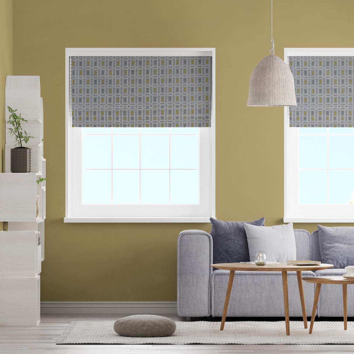 Lemnos Grey Made To Measure Roman Blind by Style Furnishings