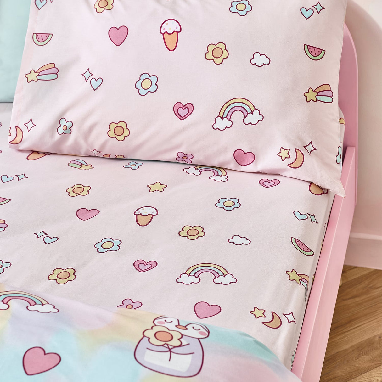 Catherine Lansfield Forever Together Kids Fitted Sheet - Pastel