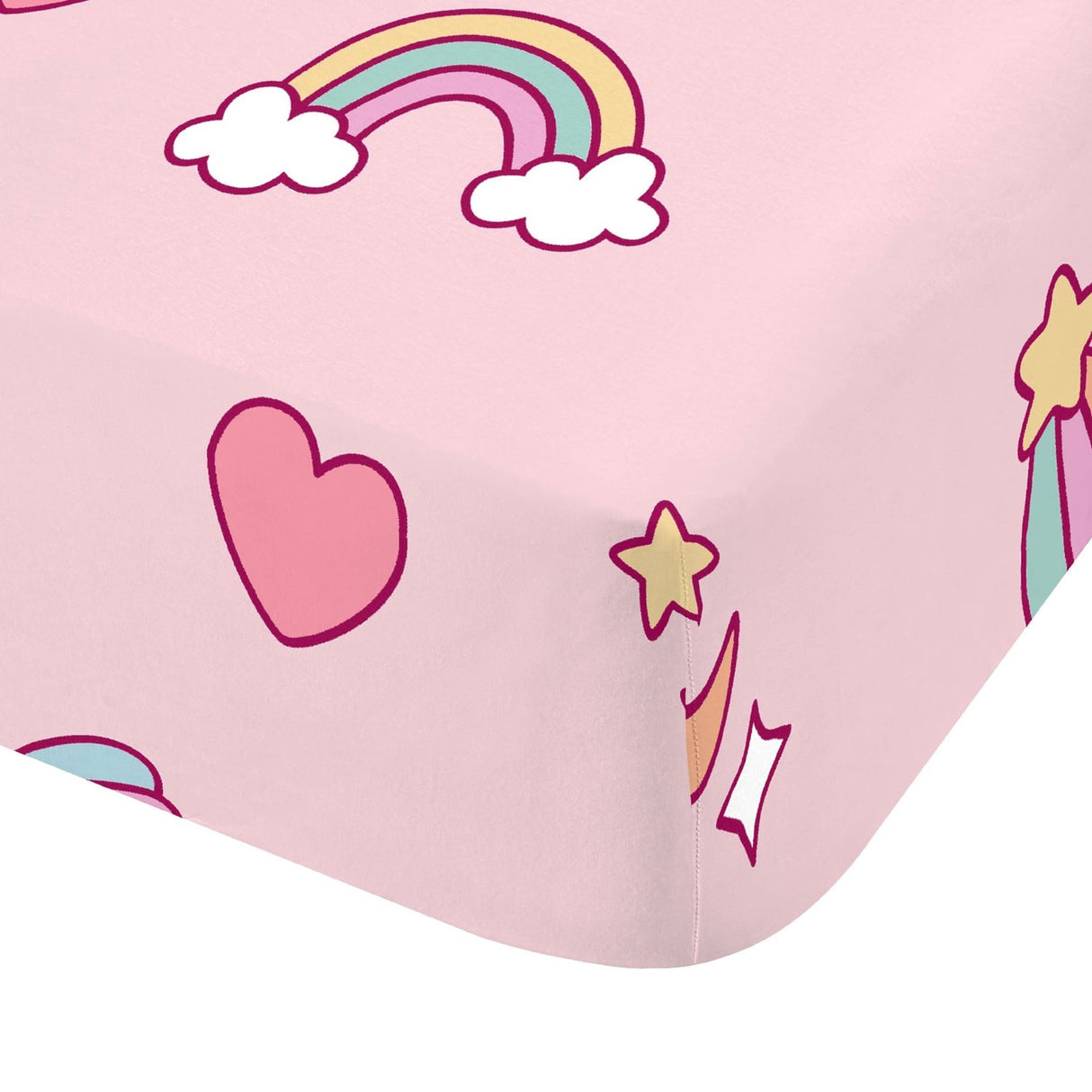 Catherine Lansfield Forever Together Kids Fitted Sheet - Pastel - Forever Together Fitted Sheet