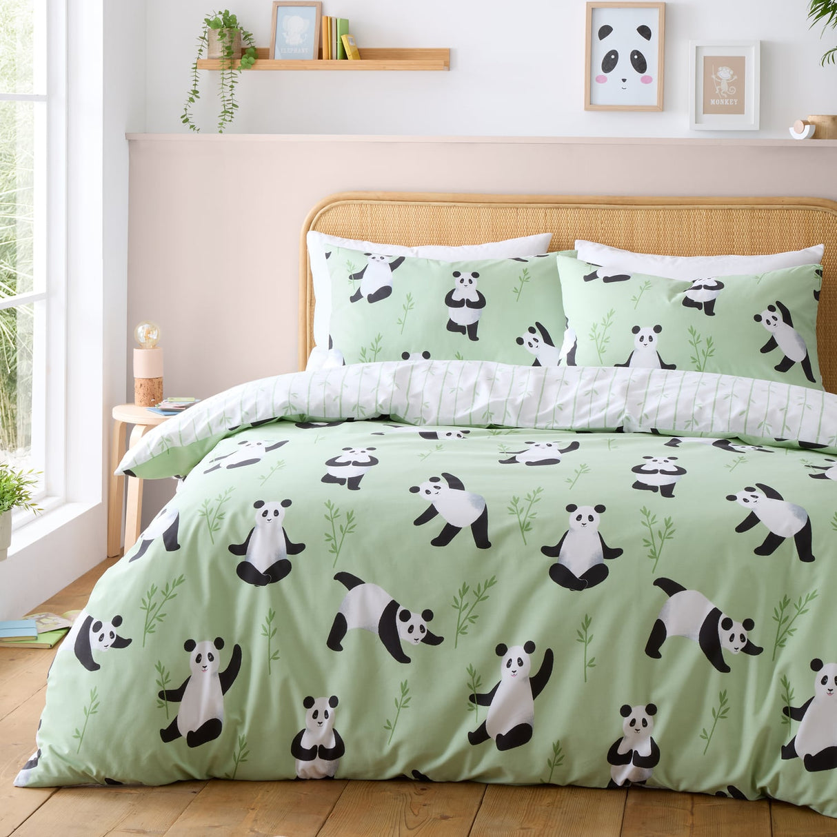 Catherine Lansfield Panda Paws Kids Duvet Cover Set - Panda Paws Duvet Set