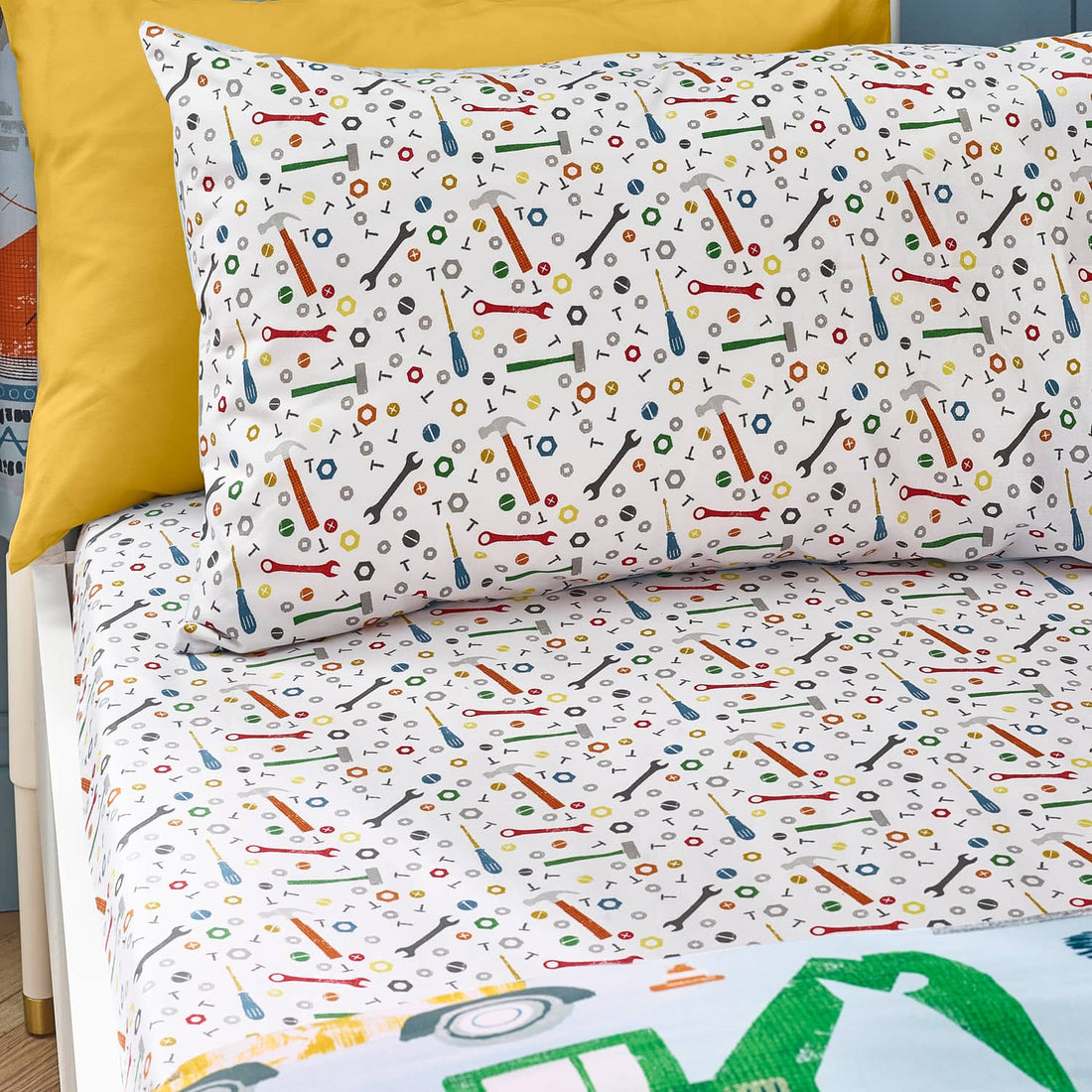 Catherine Lansfield Digger Dreams 25cm Deep Fitted Sheet