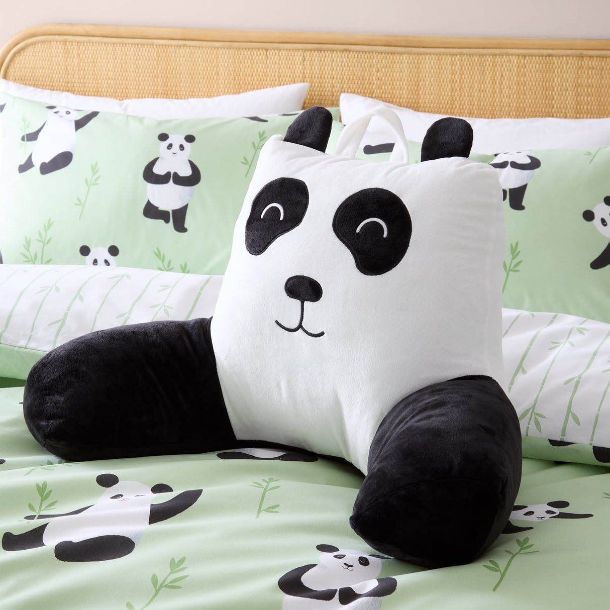 Catherine Lansfield Perry Panda Cuddle Cushion Filled Back Support Cushion
