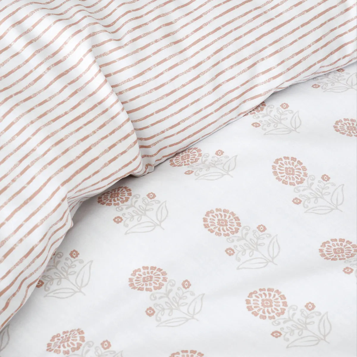 Woodblock Floral So Soft Duvet Cover Set by Catherine Lansfield