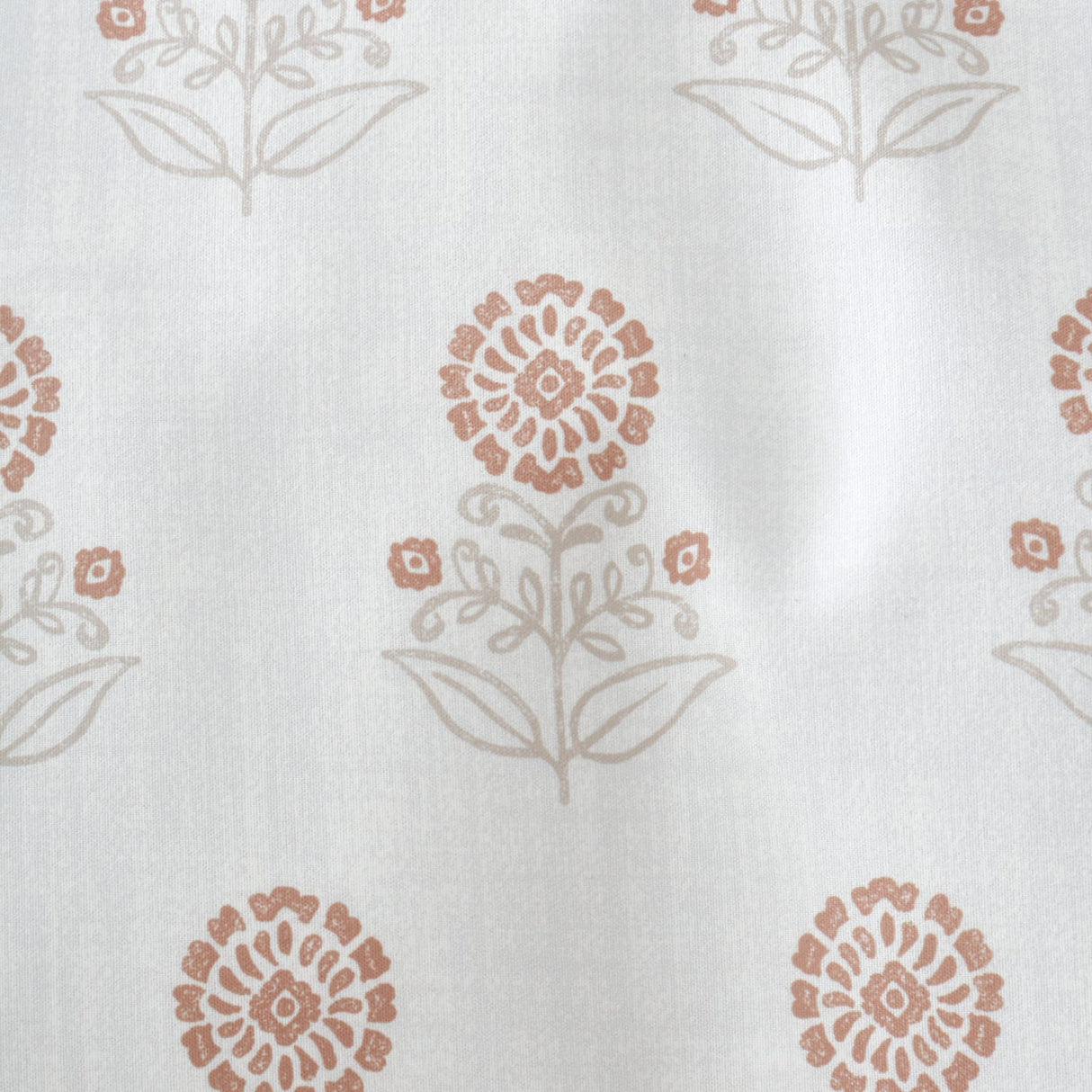 Catherine Lansfield Woodblock Floral So Soft Duvet Cover Set - Woodblock Floral Duvet Set