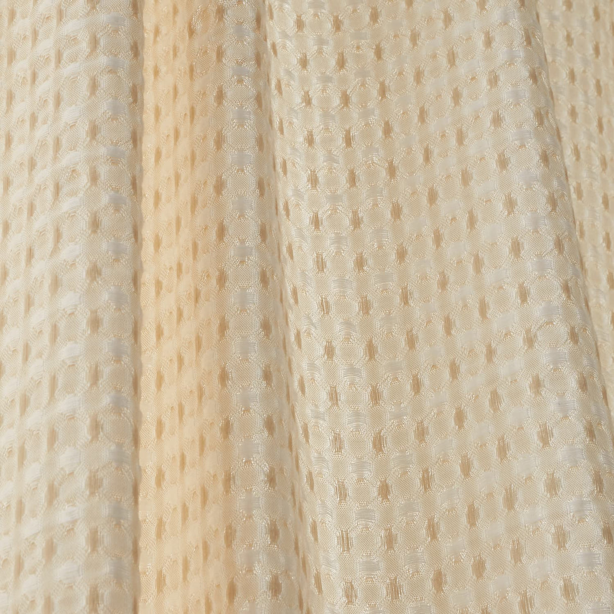 Pineapple Elephant Muscat Waffle Slot Top Voile Curtain Panel 140x183cm Light Filtering Textured - Muscat Waffle Voile Natural