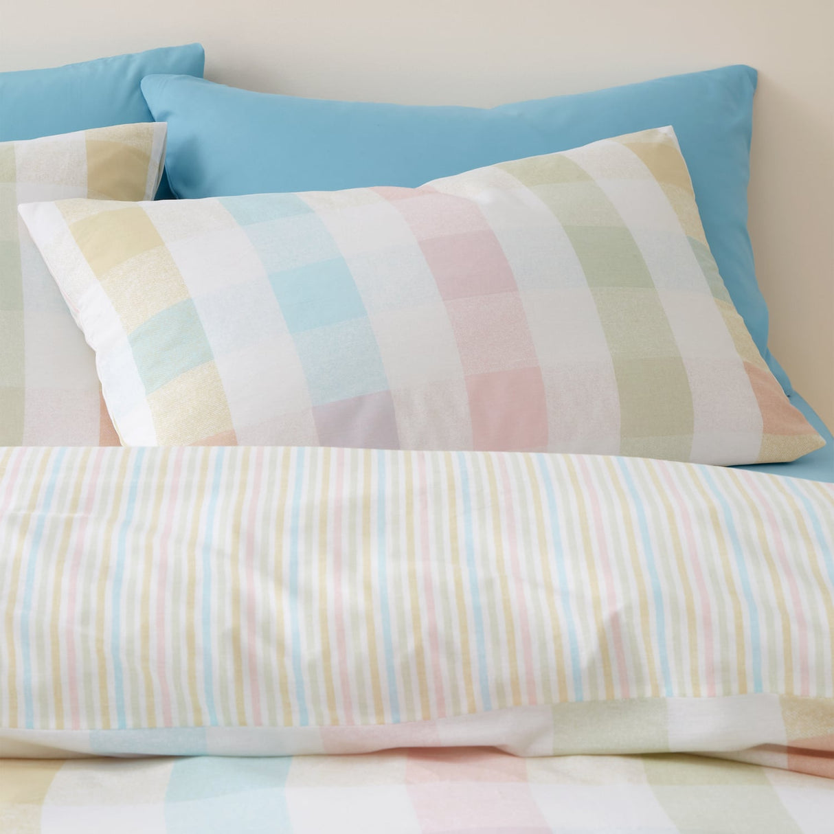 Catherine Lansfield Spring Check Duvet Cover Set - Spring Check
