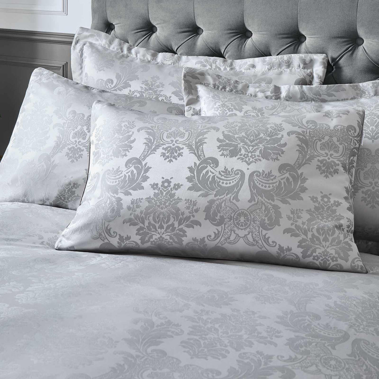 Damask Jacquard Duvet Cover Set by Catherine Lansfield