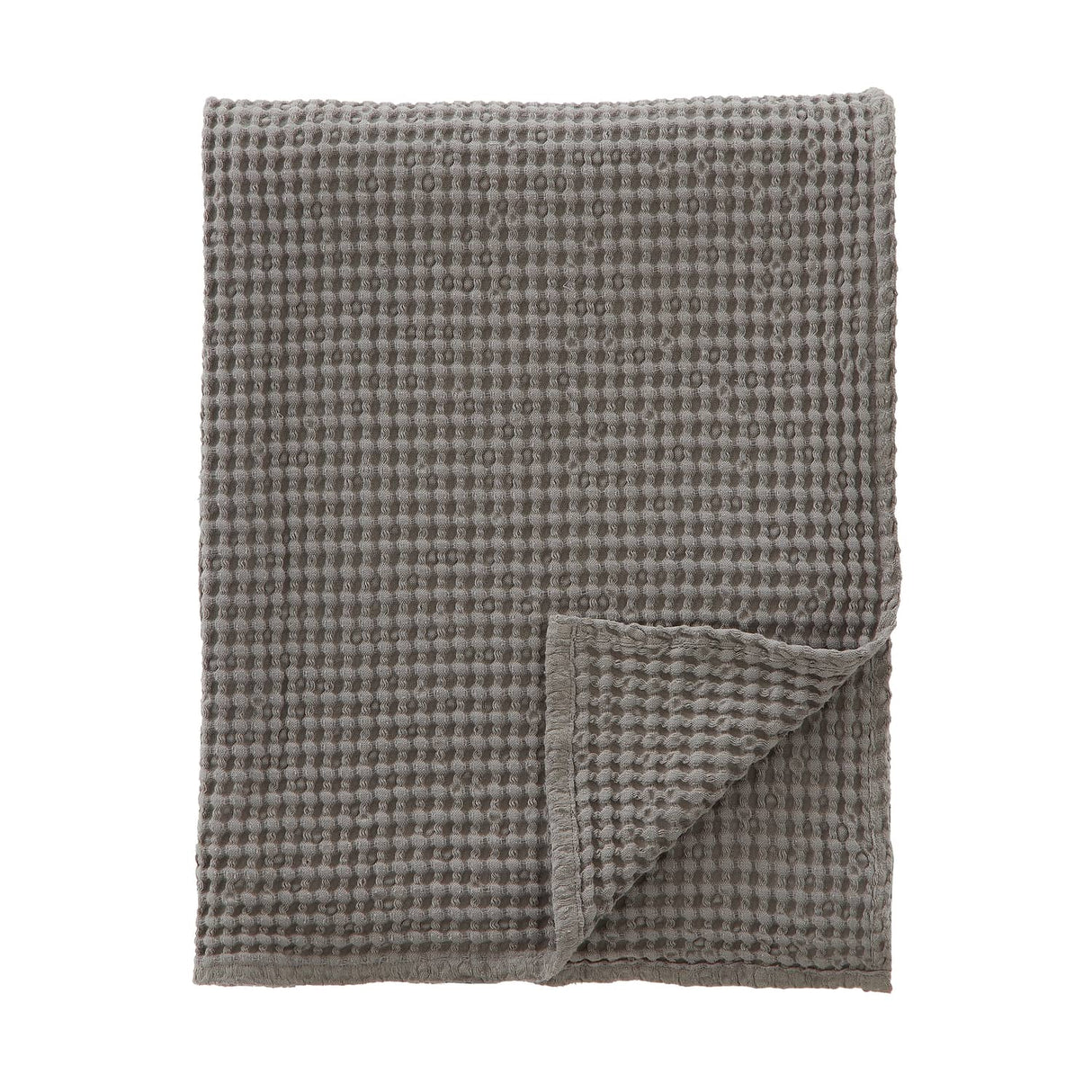 Pineapple Elephant Jaipur Chunky Waffle 100% Cotton Throw – Grey – 150cm x 200cm - Jaipur Waffle Grey Throw