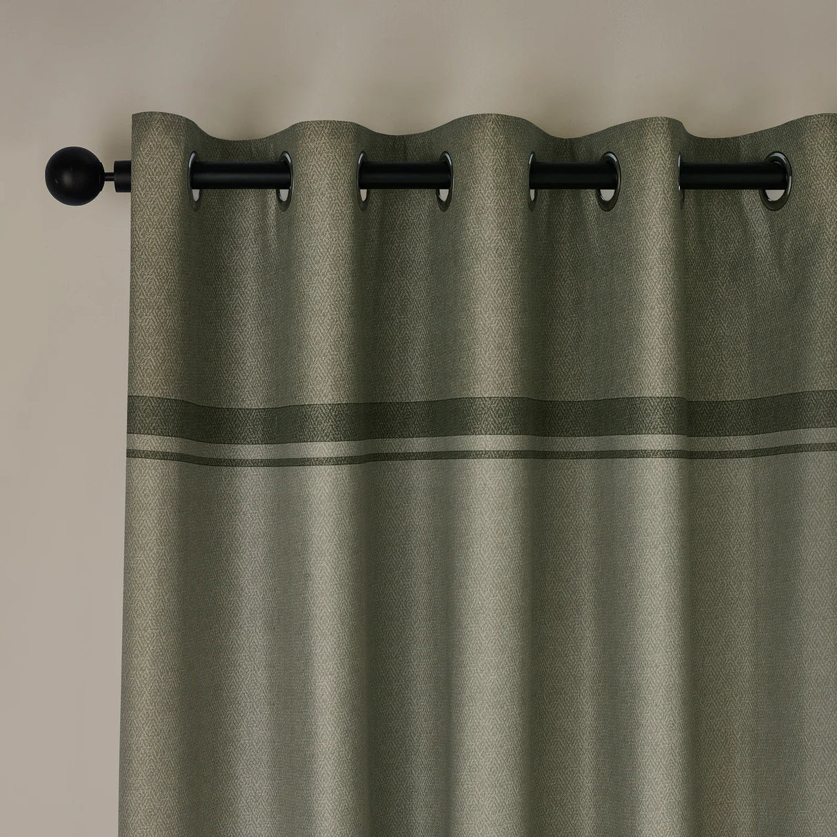 Catherine Lansfield Melville Lined Woven Texture Eyelet Curtains Pair - Natural image 6