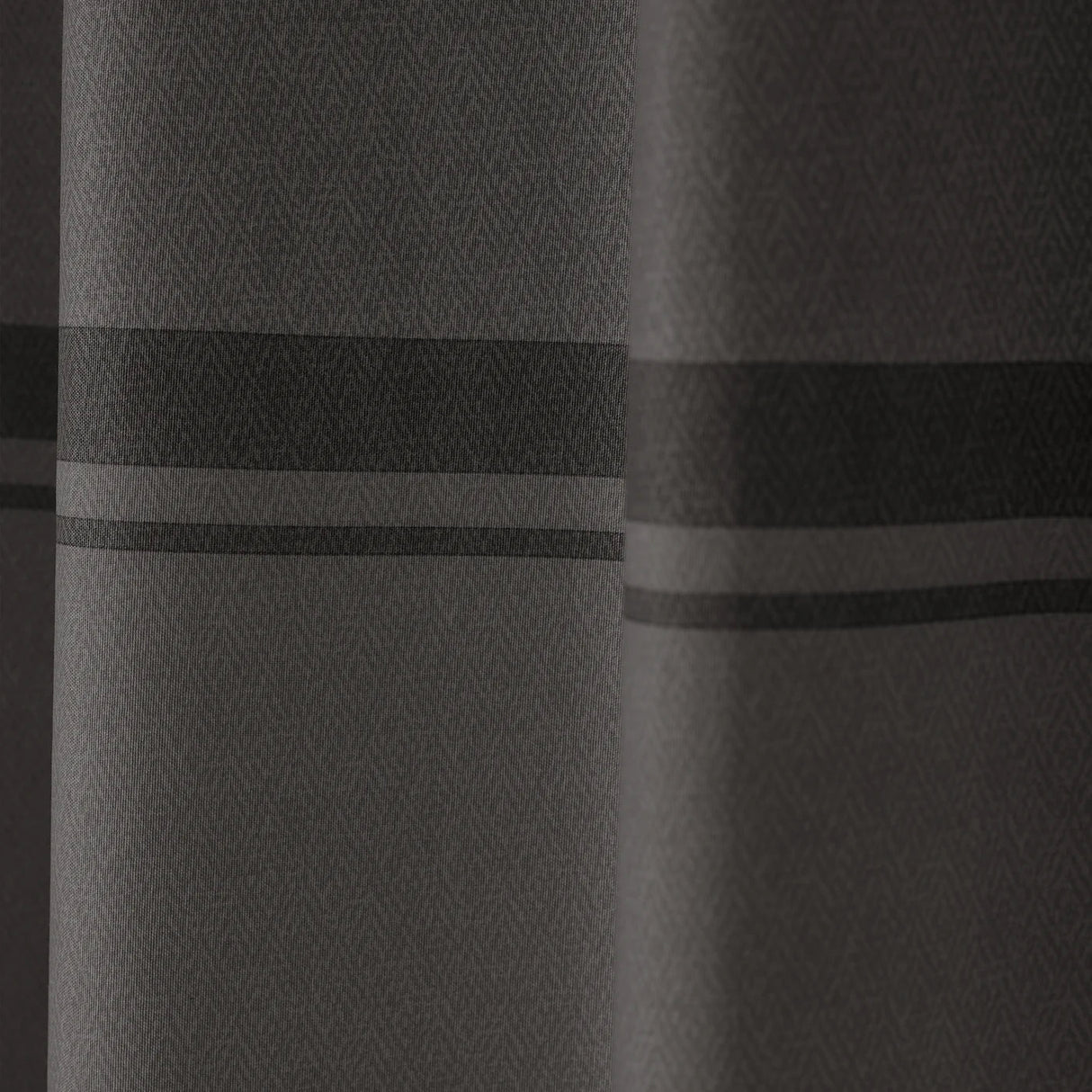 Catherine Lansfield Melville Lined Woven Texture Eyelet Curtains Pair - Blue image 11