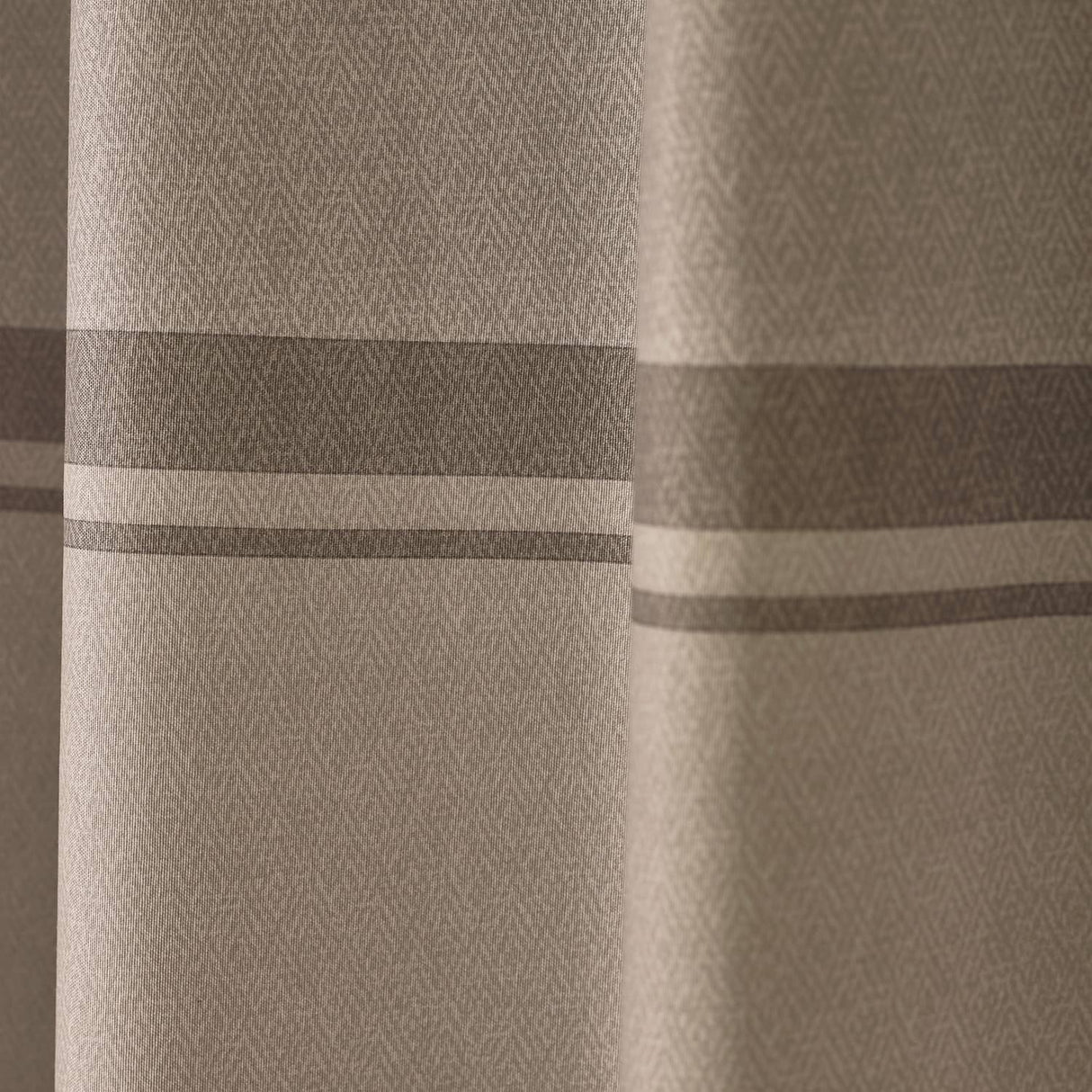 Catherine Lansfield Melville Lined Woven Texture Eyelet Curtains - Natural Light Filtering Polycotton - Melville Curtains Natural
