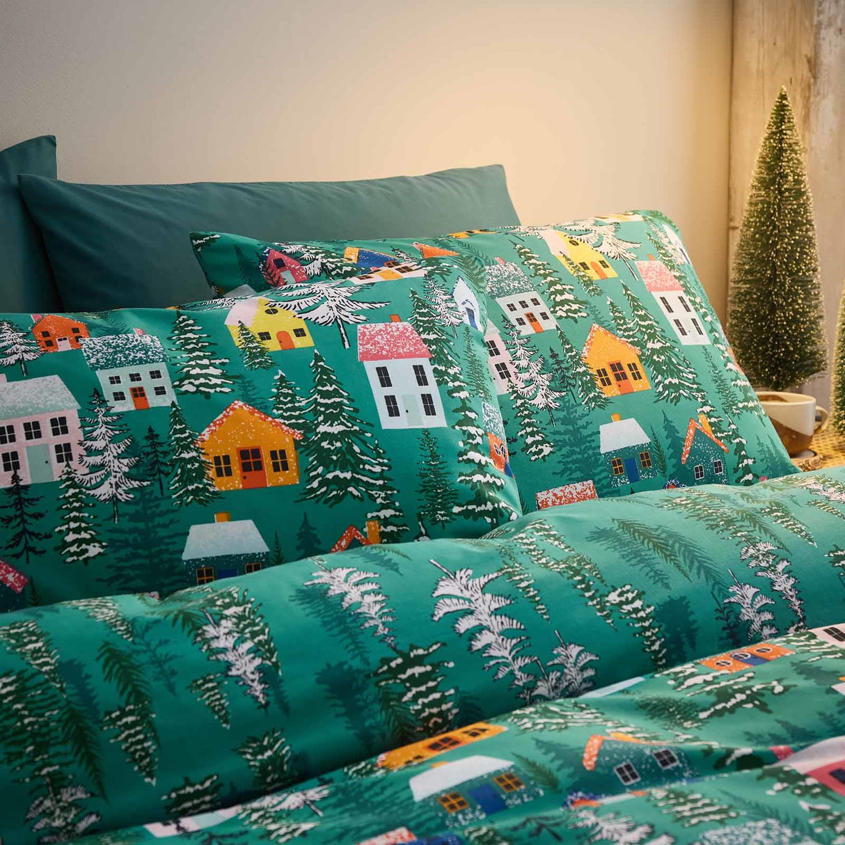 Christmas Festive Forest Duvet Cover Set by Catherine Lansfield
