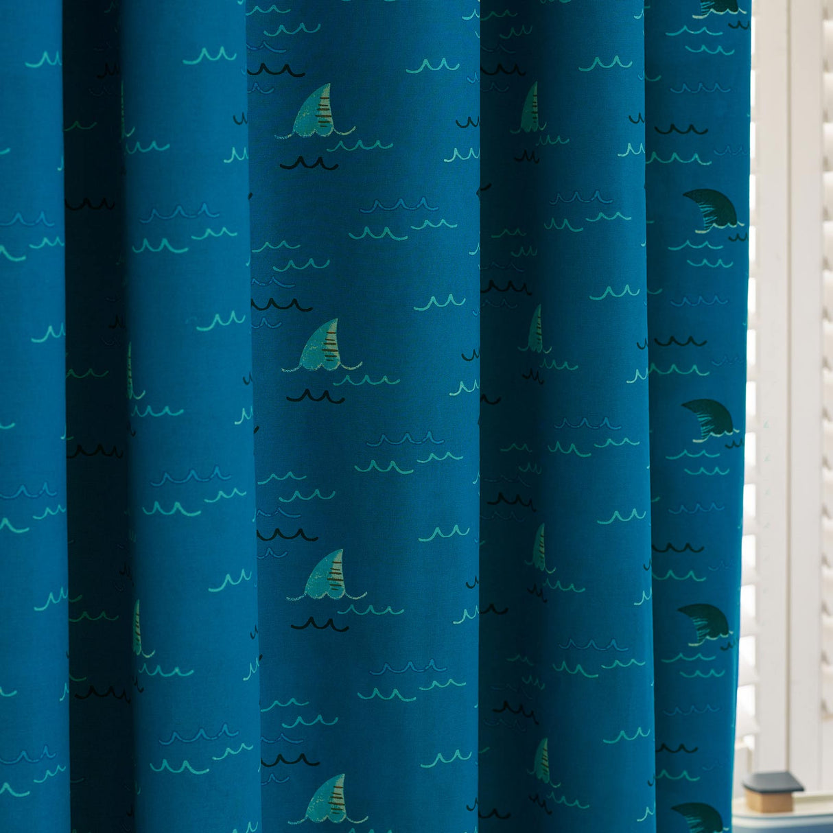Jawsome Shark Eyelet Curtains by Catherine Lansfield