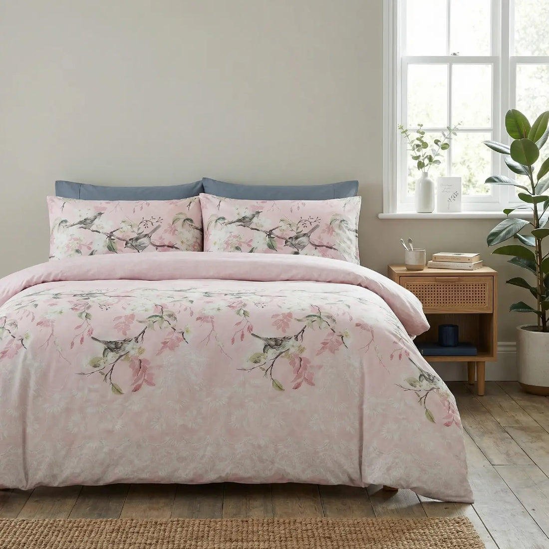 Eloise Floral Pink Duvet Cover Bedding Set
