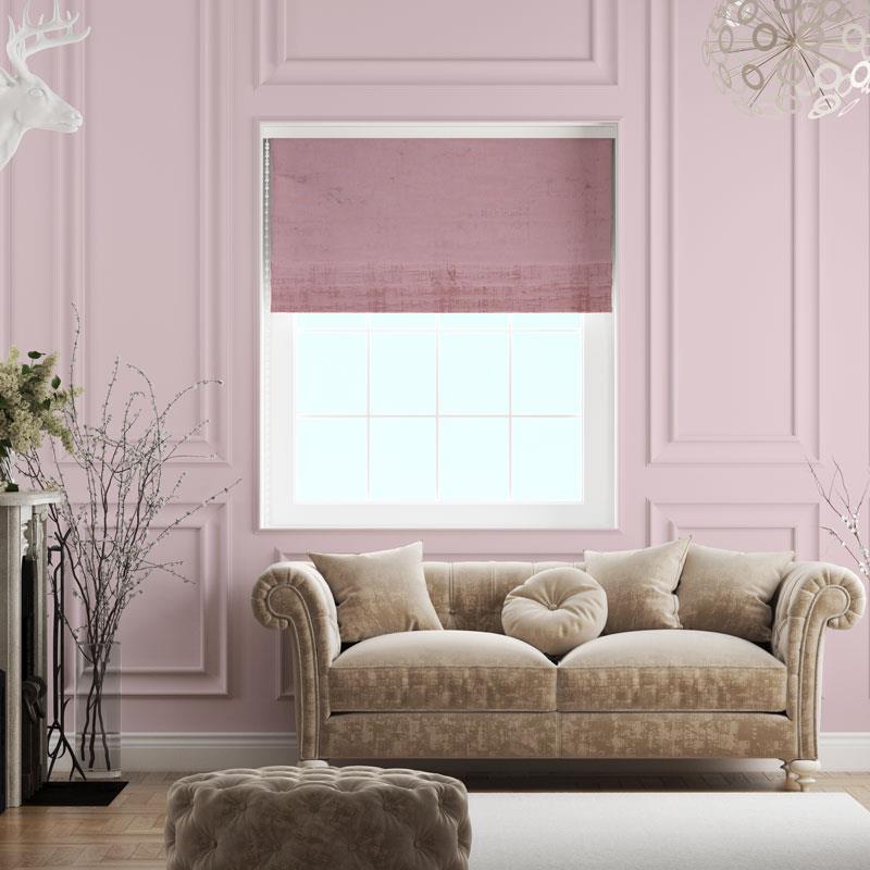 Azurite Coral Made To Measure Roman Blind by Style Furnishings