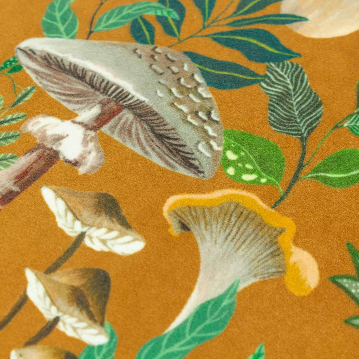 Wild Garden Mushroom Repeat Cushion Cover by Wylder Nature 6
