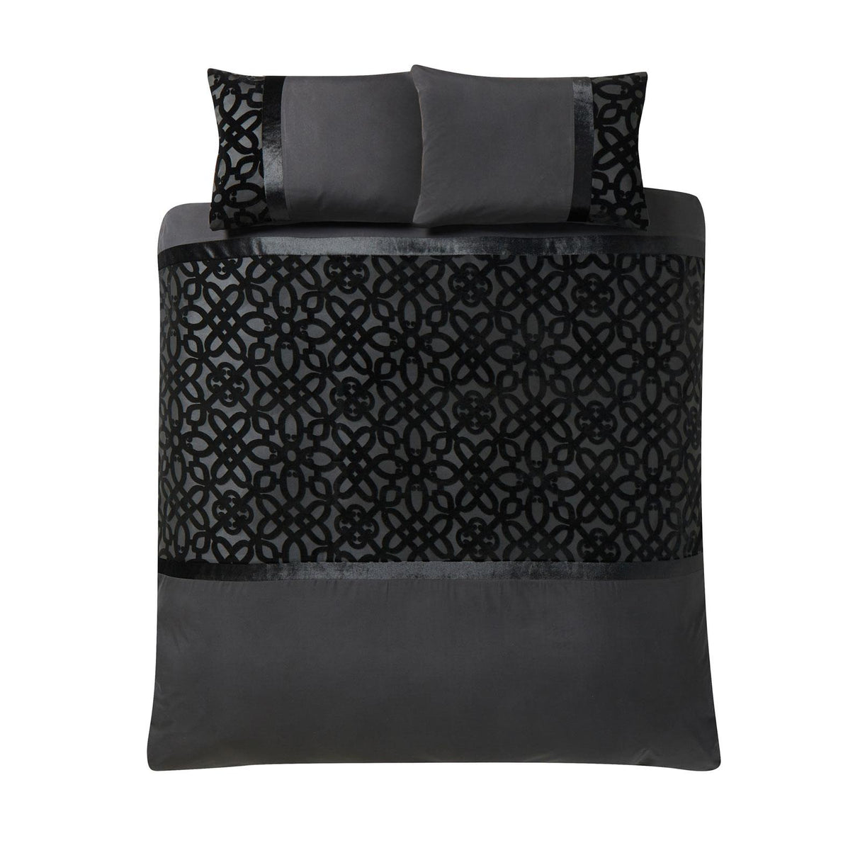 Lattice Cut Velvet Duvet Cover Set by Catherine Lansfield