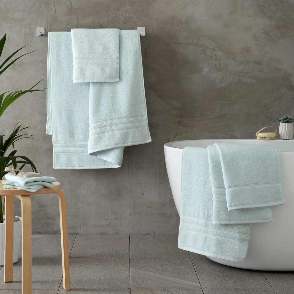 Zero Twist Bath Sheet Towel Bale Pair 500gsm by Catherine Lansfield