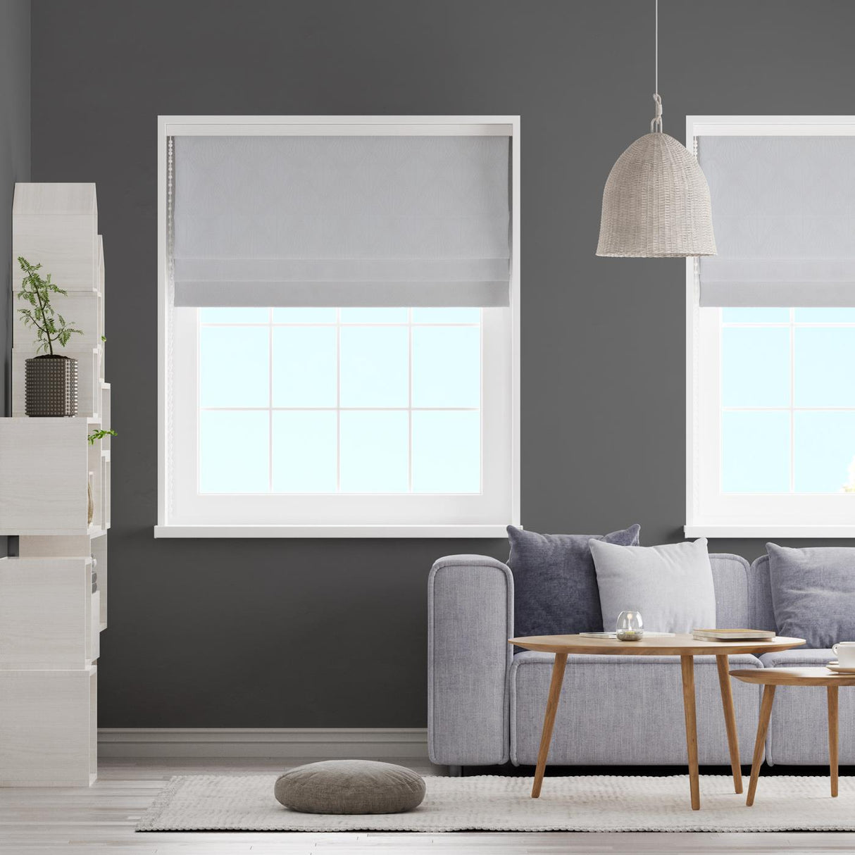 Libretto Chalk Made To Measure Roman Blind by Style Furnishings