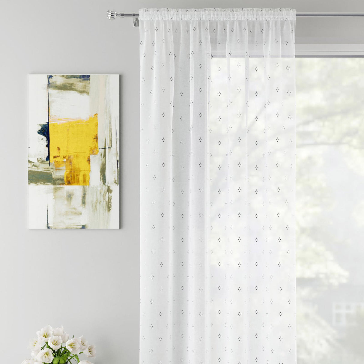 Destiny Voile Curtain Panel by Enhanced Living