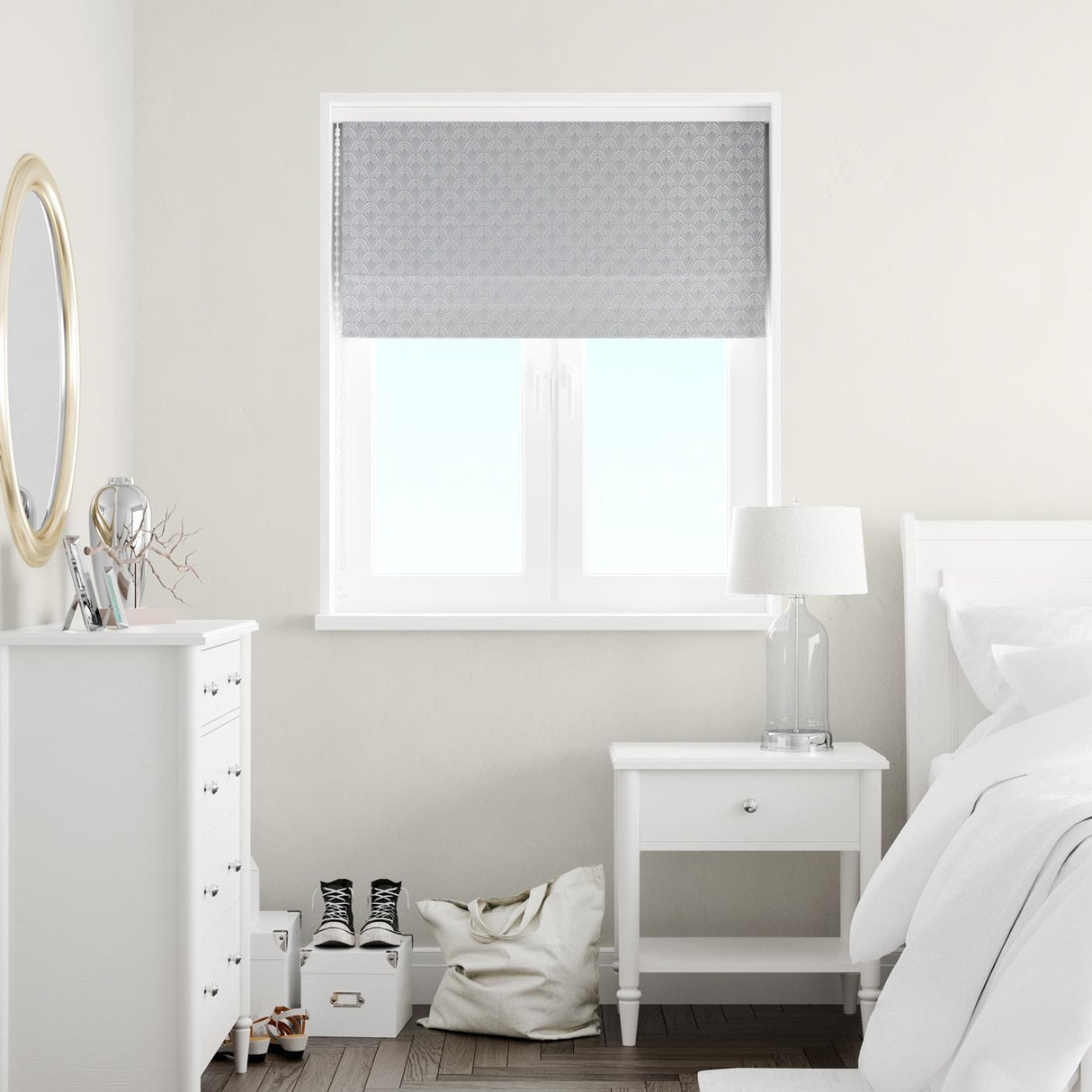 Luxor Cloud Made To Measure Roman Blind by Style Furnishings