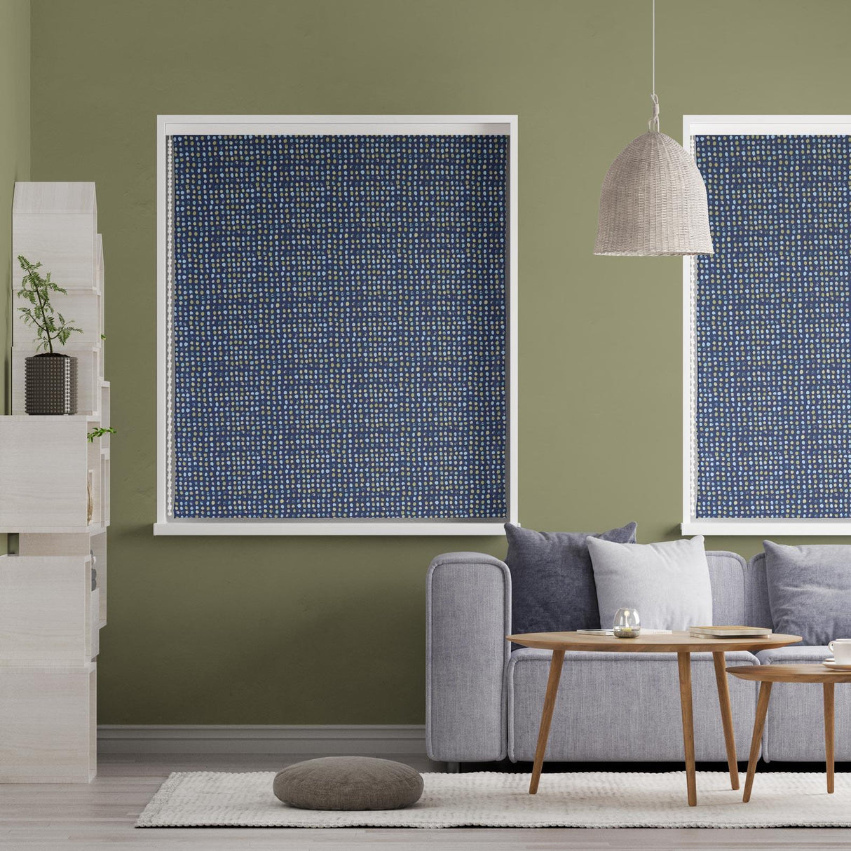 Dot Dot Capri Made To Measure Roman Blind by Style Furnishings