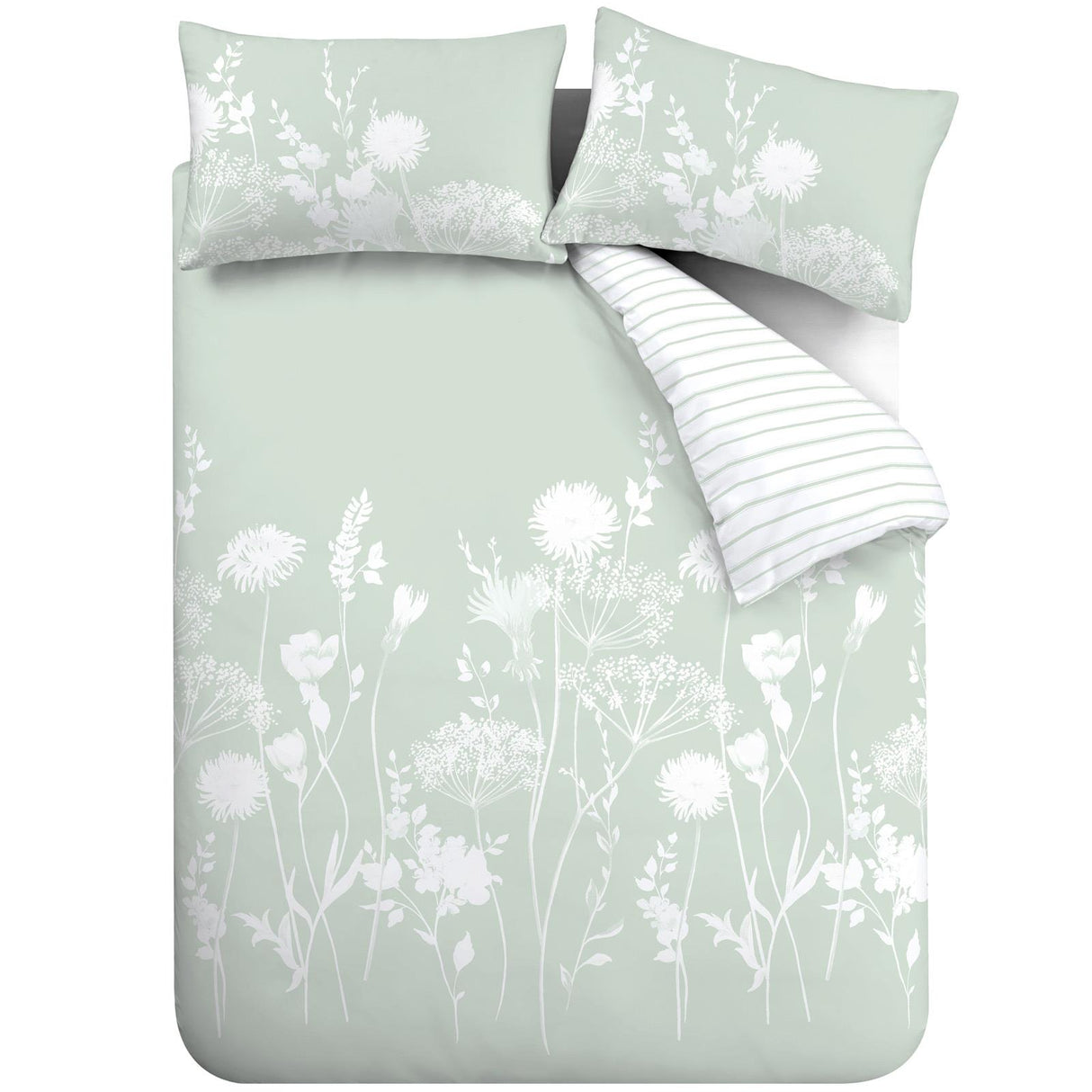 Catherine Lansfield Meadowsweet Floral Reversible Duvet Cover Set with Pillowcase