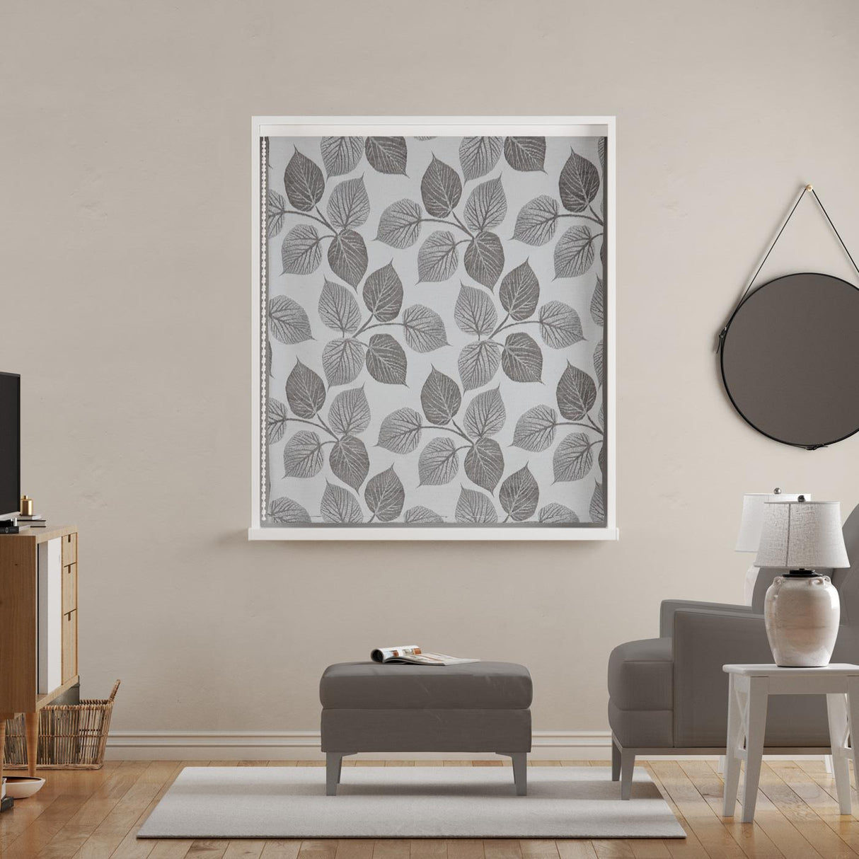 Hera Silver Made To Measure Roman Blind by Style Furnishings