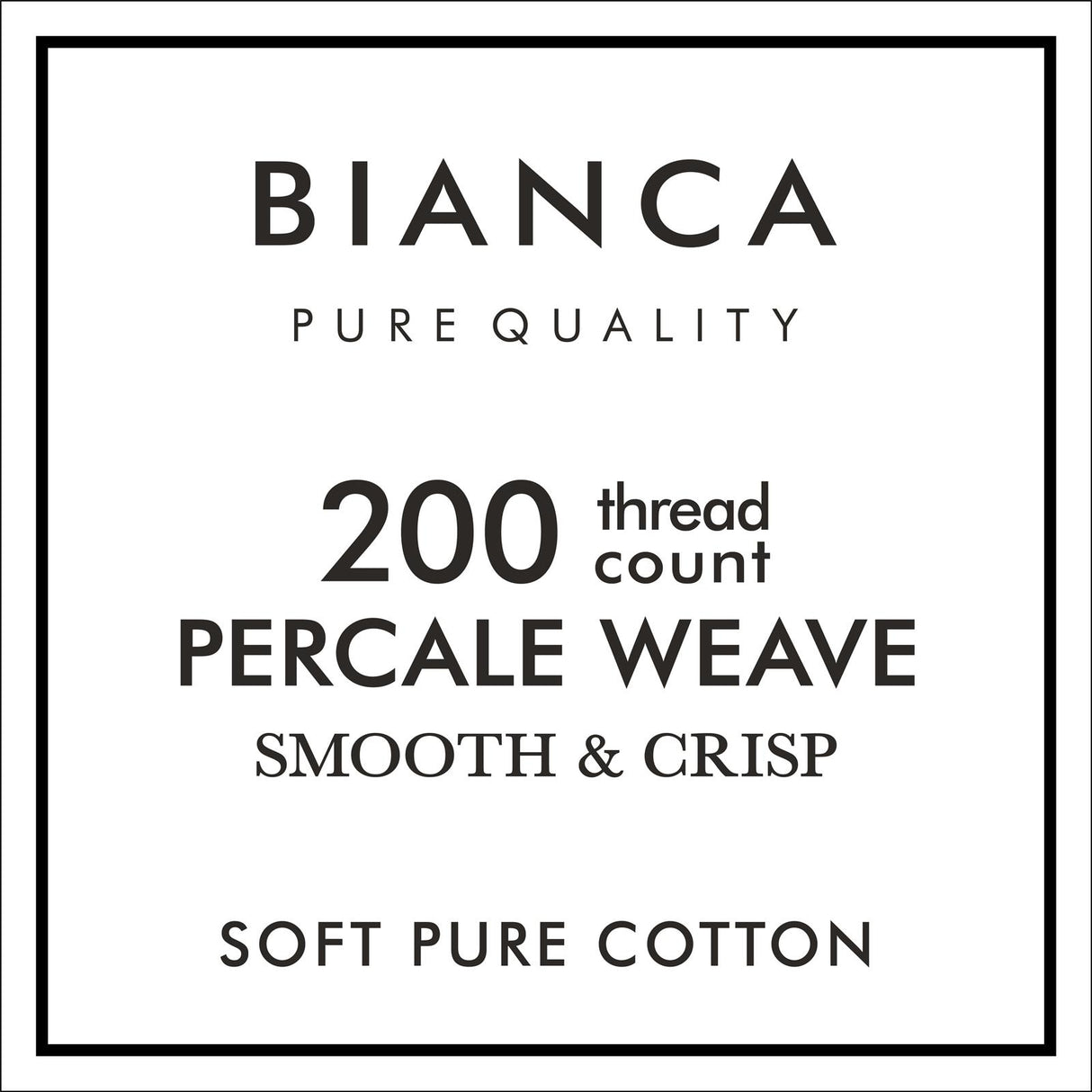 200 Thread Count Cotton Percale Fitted Sheet 32cm Deep by Bianca
