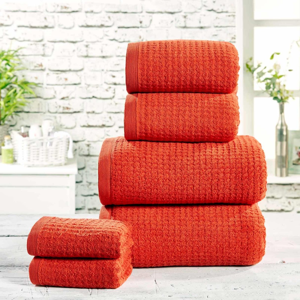 Waffle 450gsm Towel Bale Collection by Rapport Home