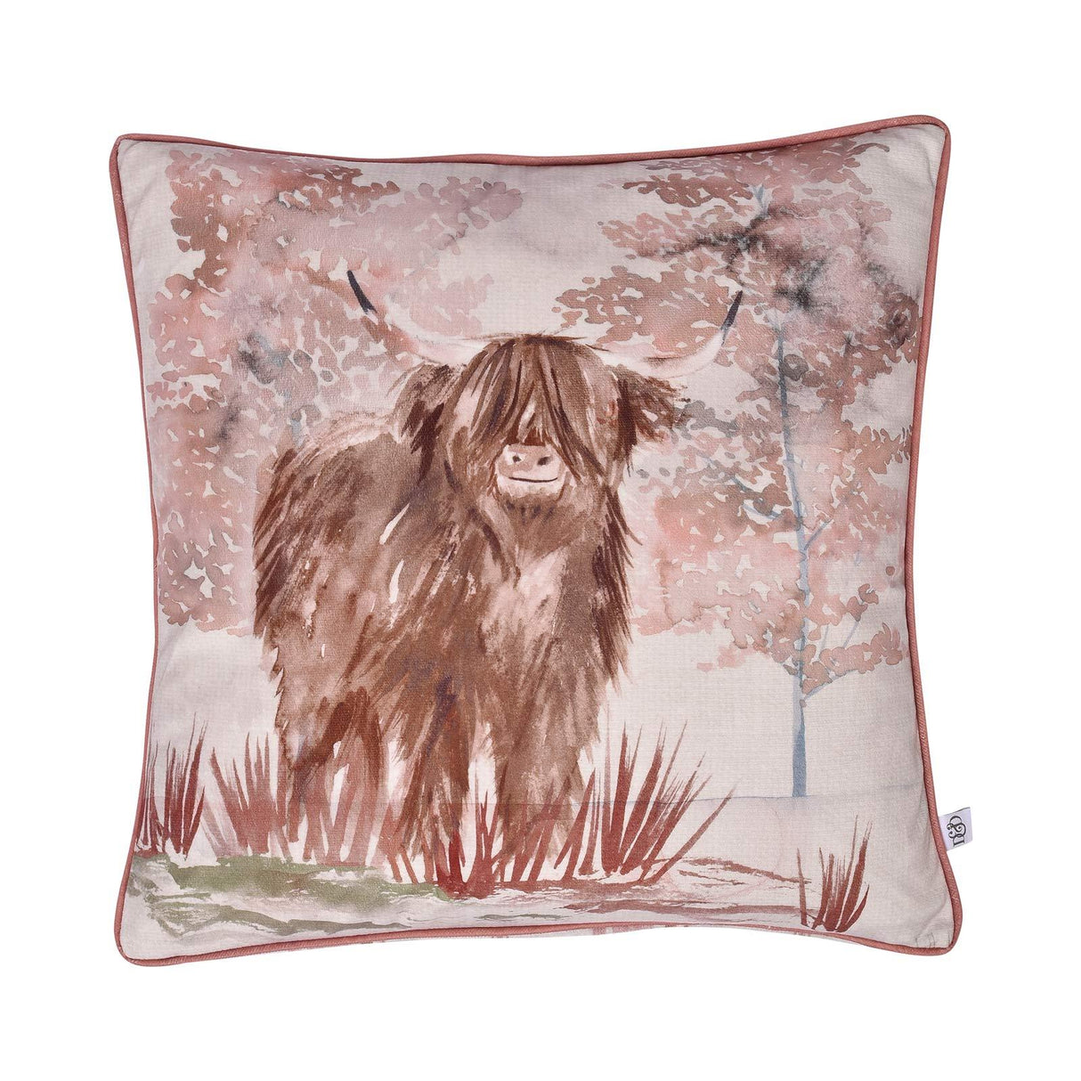 Dreams & Drapes Hanson Highland Cow Lodge Cushion Cover 2