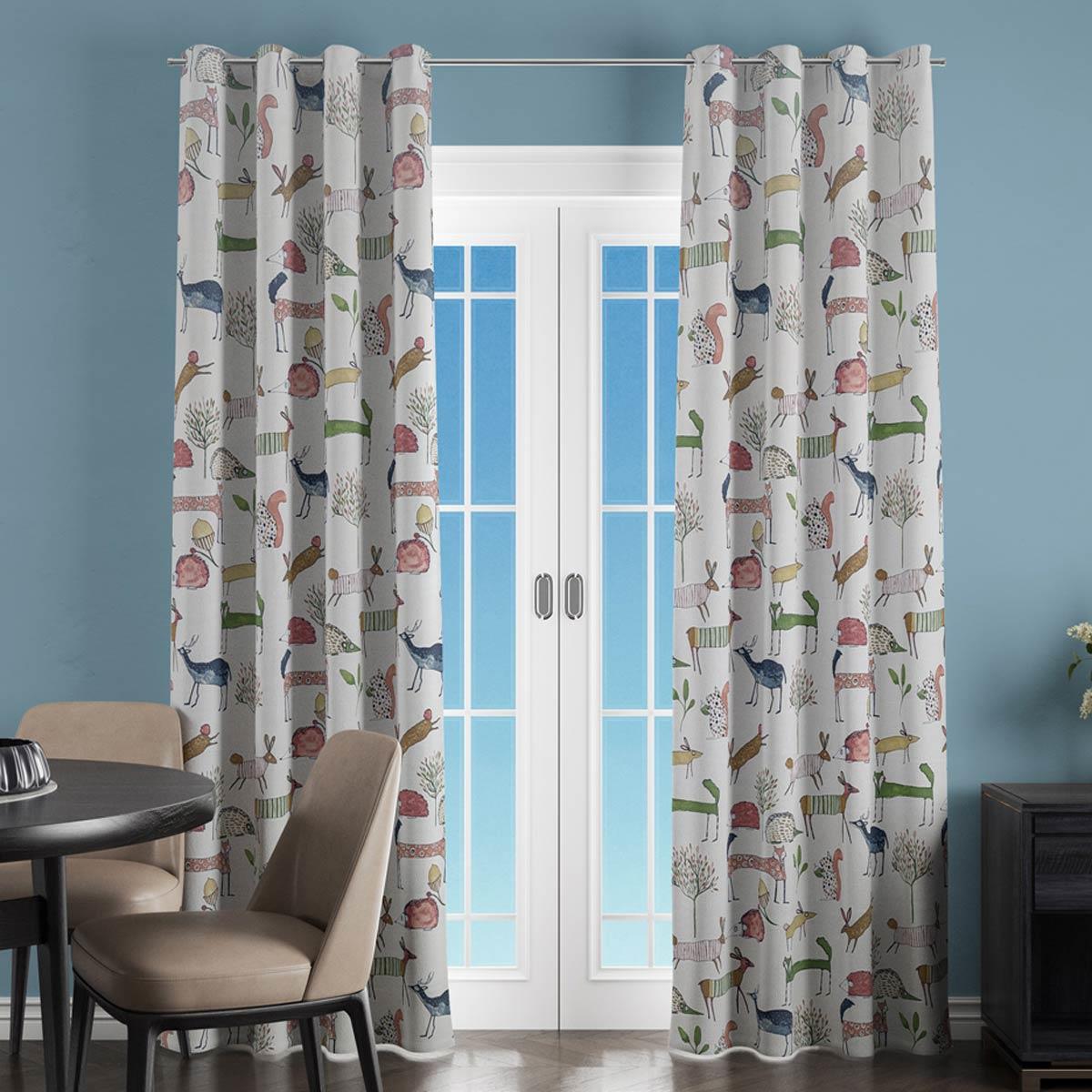 Oh My Deer Berry Made To Measure Curtains by Style Furnishings