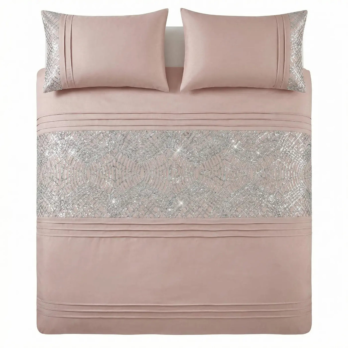 Charleston Glitter Duvet Cover Set - Blush Pink image 4