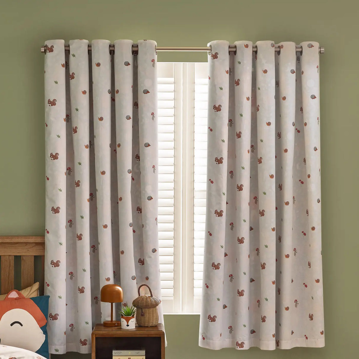 Fox and Woodland Friends Eyelet Curtains by Catherine Lansfield