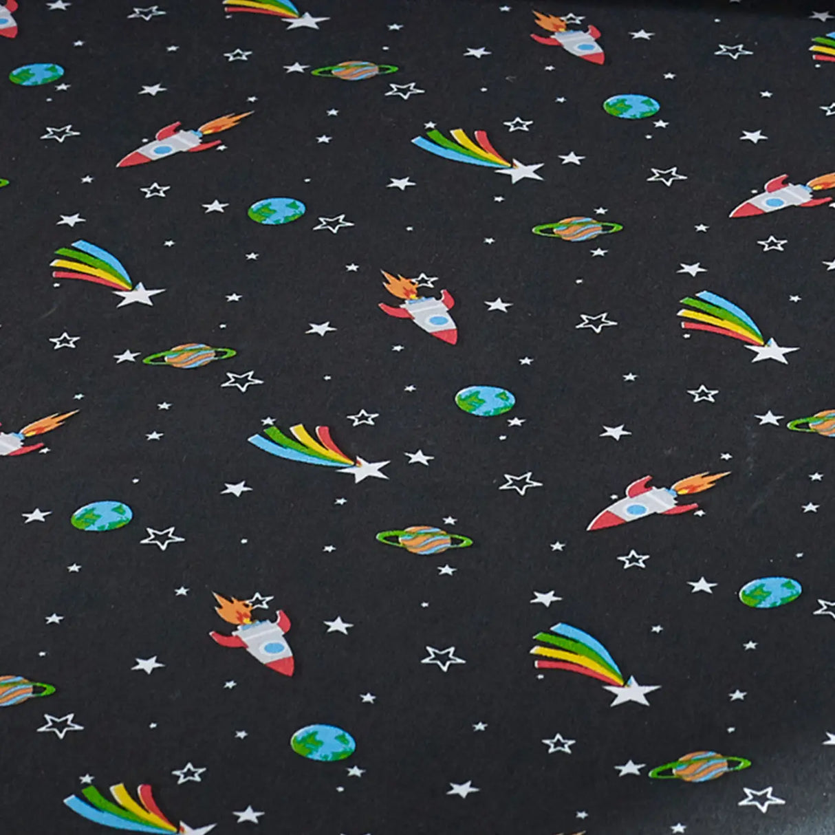 Rainbow Rockets Fitted Sheet by Catherine Lansfield