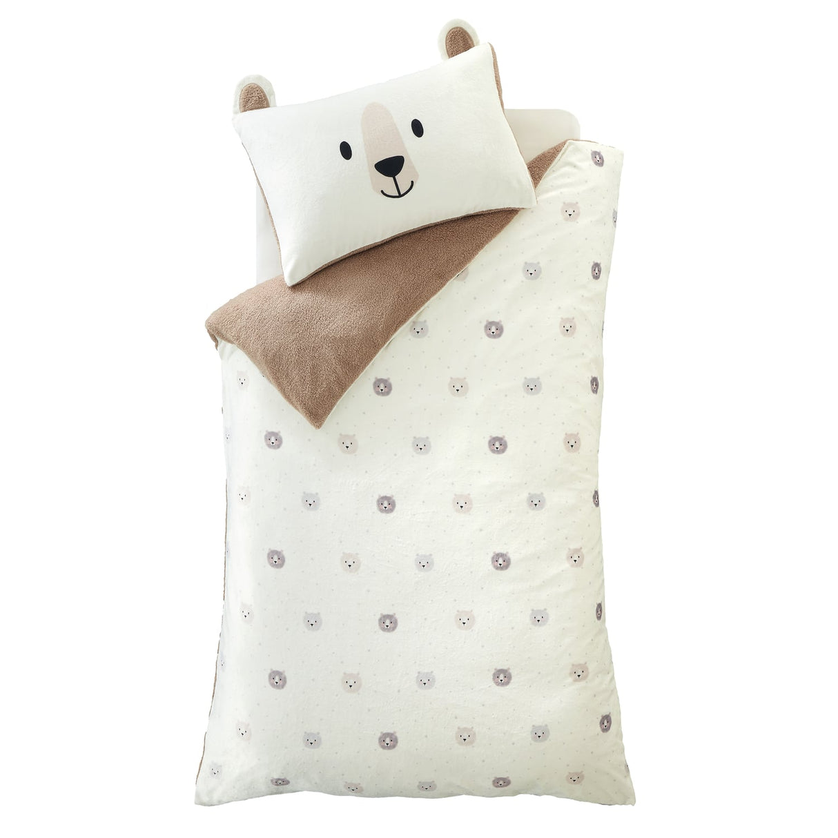Catherine Lansfield Cosy Bear Duvet Cover Set Natural - Cosy Bear Duvet Set